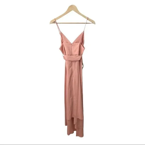 Shona Joy Zelda Dress With Ring in Dusty Pink - Picture 7 of 9
